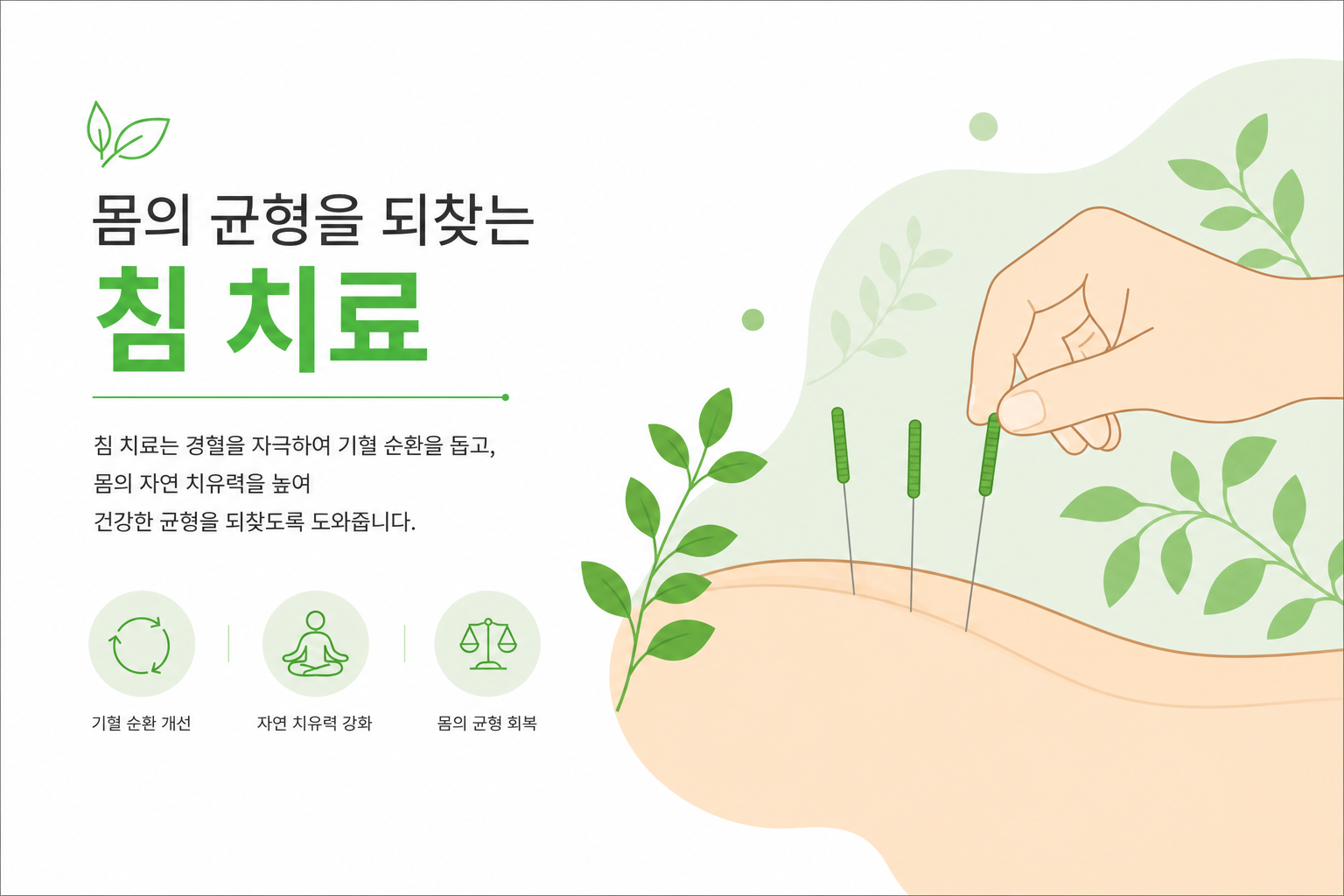 보존적 치료 흐름도 또는 치료 단계 인포그래픽. 